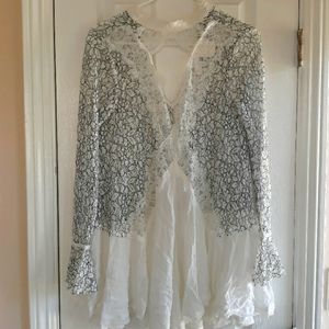 White and black Free People top